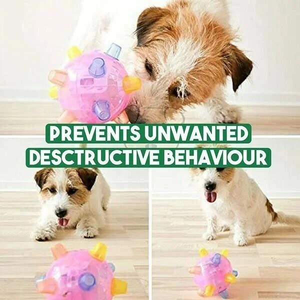 Harwelton™ Interactive LED Jumping Ball for Dogs with Sound and Wiggle