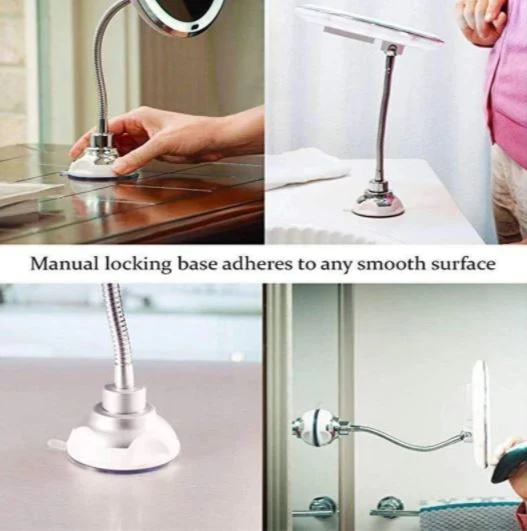 Harwelton™ 10x Magnifying Mirror with 14 LEDs and Flexible Gooseneck