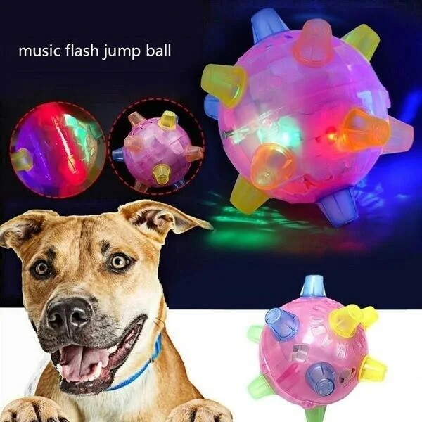Harwelton™ Interactive LED Jumping Ball for Dogs with Sound and Wiggle