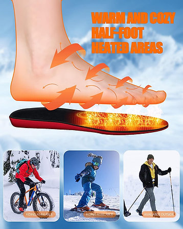 Harwelton™ Rechargeable Heated Insoles You Can Cut to Size
