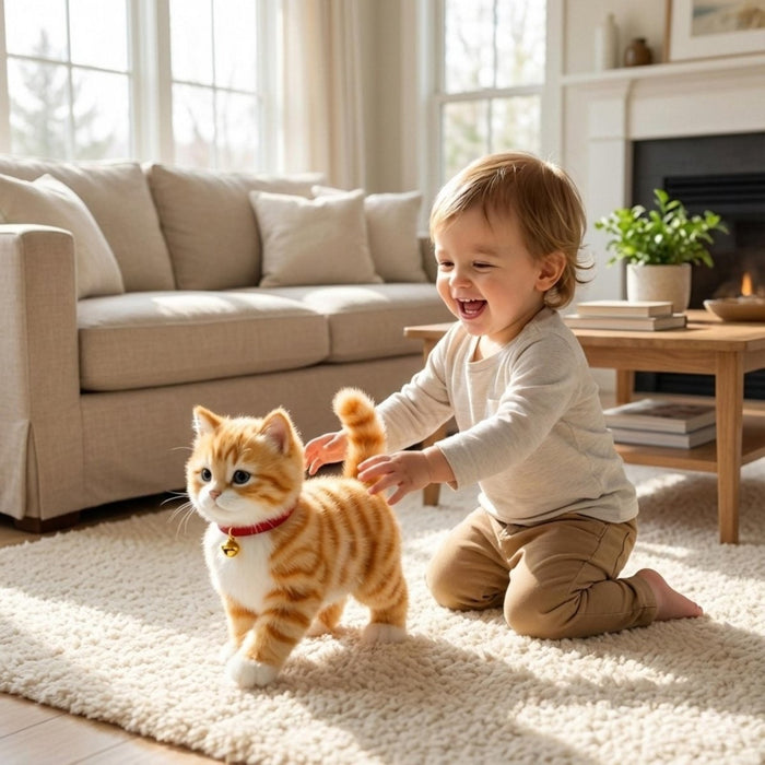 Harwelton™ Walking and Meowing Plush Robot Kitten for Children