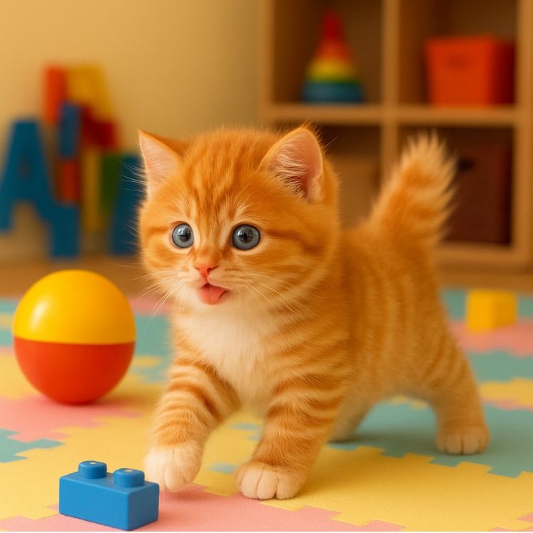 Walking and Meowing Plush Robot Kitten for Children