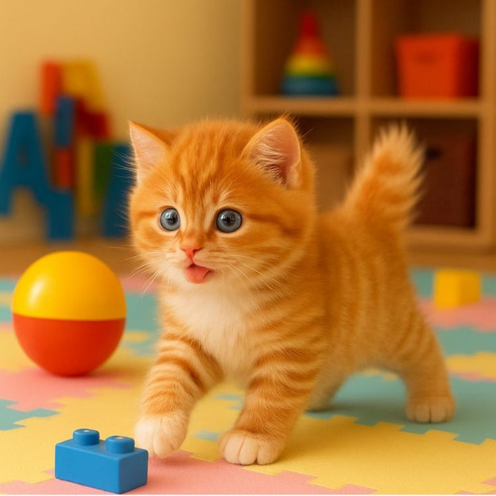 Walking and Meowing Plush Robot Kitten for Children