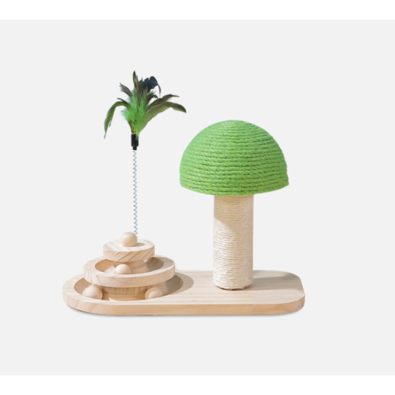 Wooden Cat Play Centre with Ball Track and Scratching Post
