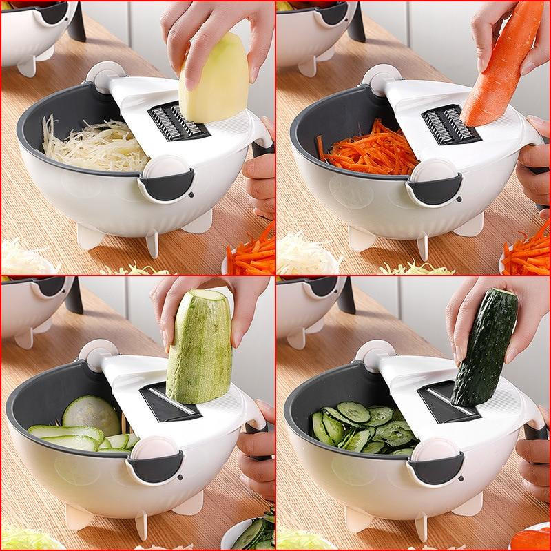 7-in-1 Vegetable Chopper with Grater, Peeler and Drainer