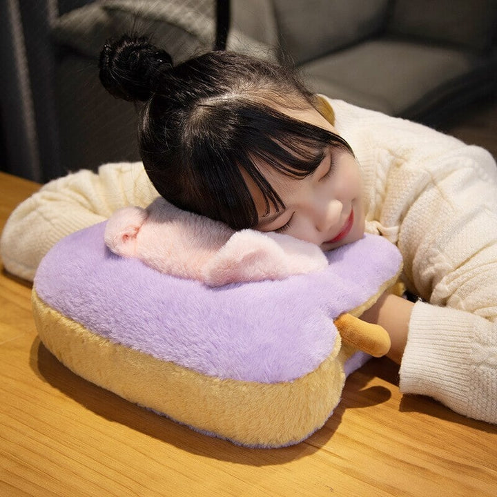 Harwelton™ Fluffy Toast Plush Hand Warmer with Cute Animal Face