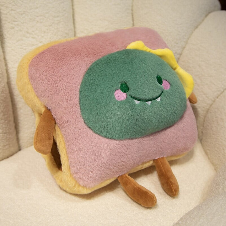 Harwelton™ Fluffy Toast Plush Hand Warmer with Cute Animal Face