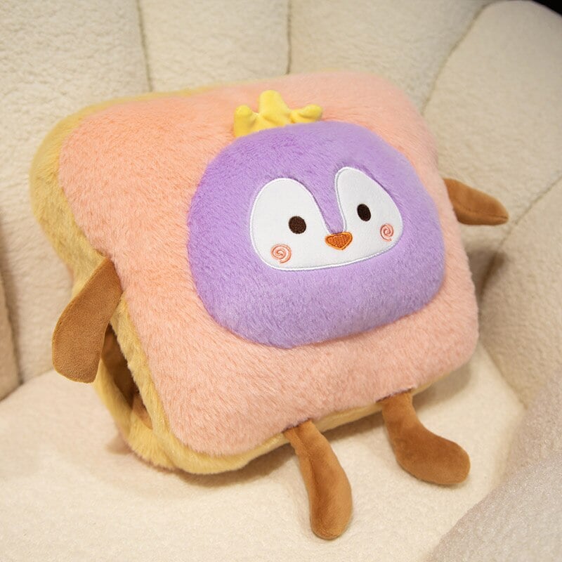 Harwelton™ Fluffy Toast Plush Hand Warmer with Cute Animal Face