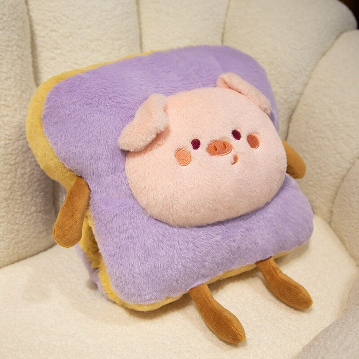 Harwelton™ Fluffy Toast Plush Hand Warmer with Cute Animal Face