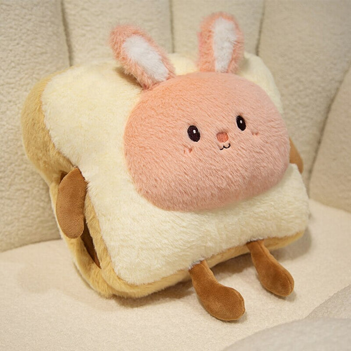 Harwelton™ Fluffy Toast Plush Hand Warmer with Cute Animal Face