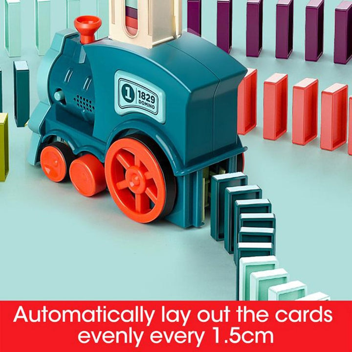 Electric Domino Train with Automatic Dispenser and Headlight