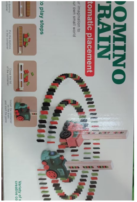 Electric Domino Train with Automatic Dispenser and Headlight