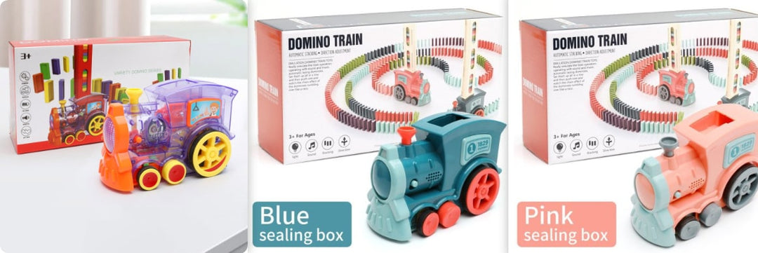 Electric Domino Train with Automatic Dispenser and Headlight