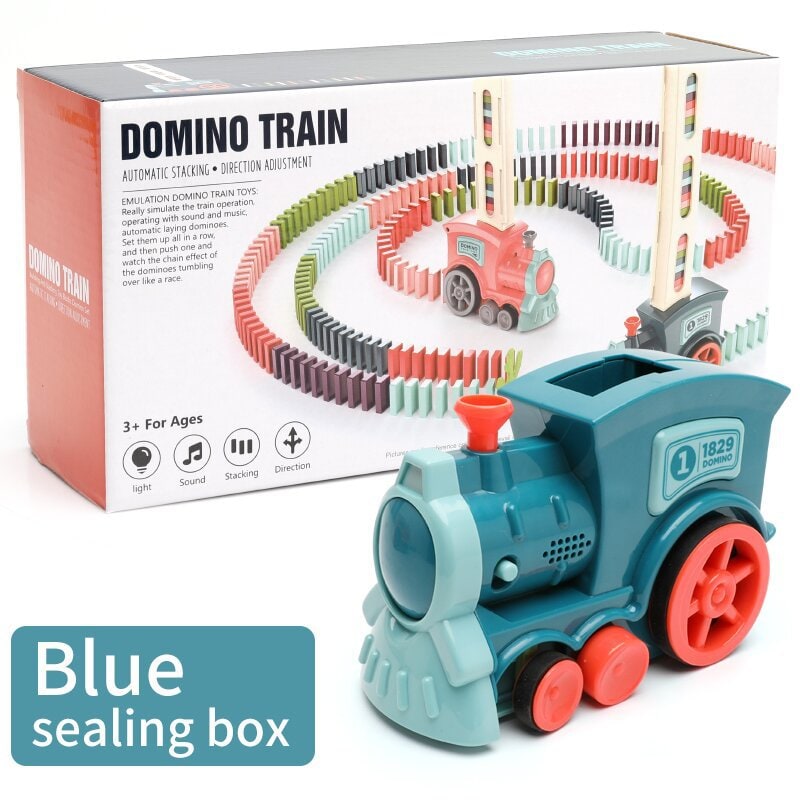 Electric Domino Train with Automatic Dispenser and Headlight