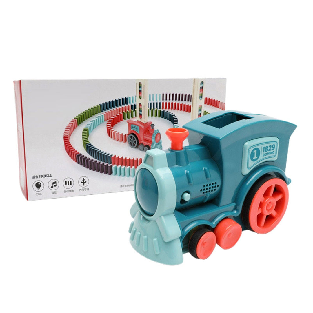 Electric Domino Train with Automatic Dispenser and Headlight