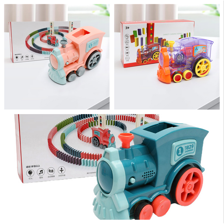 Electric Domino Train with Automatic Dispenser and Headlight