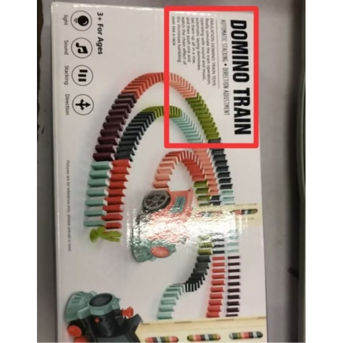 Electric Domino Train with Automatic Dispenser and Headlight