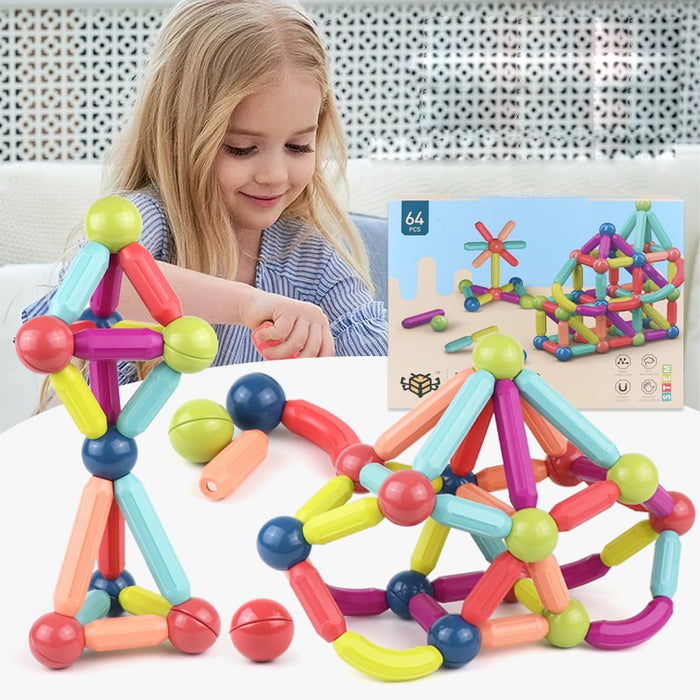 Harwelton™ Magnetic Sticks and Balls Building Set for 3D STEM Play