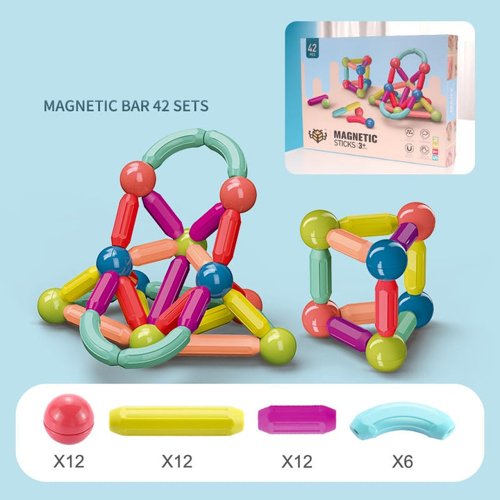 Harwelton™ Magnetic Sticks and Balls Building Set for 3D STEM Play