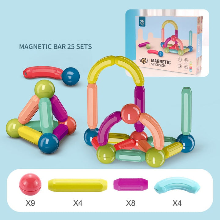 Harwelton™ Magnetic Sticks and Balls Building Set for 3D STEM Play