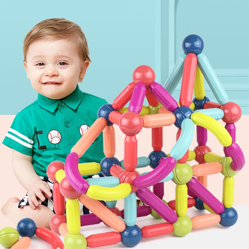 Harwelton™ Magnetic Sticks and Balls Building Set for 3D STEM Play