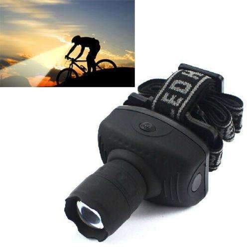 Mini Zoomable LED Head Torch with Tilting Lamp Head