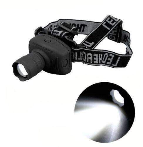 Mini Zoomable LED Head Torch with Tilting Lamp Head