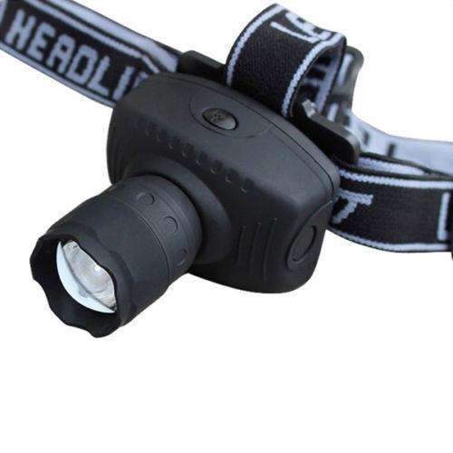 Mini Zoomable LED Head Torch with Tilting Lamp Head