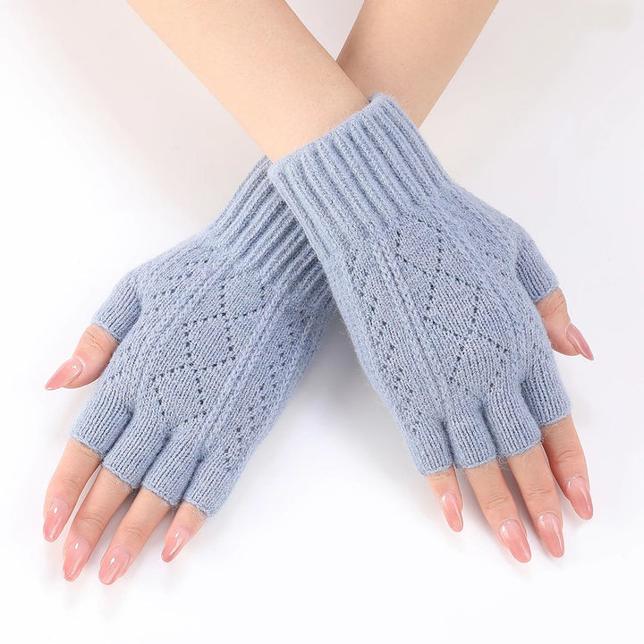 Soft Knit Fingerless Gloves with Ribbed Cuffs for Cosy Hands