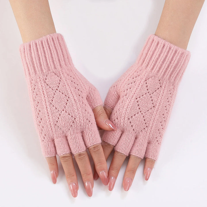 Soft Knit Fingerless Gloves with Ribbed Cuffs for Cosy Hands