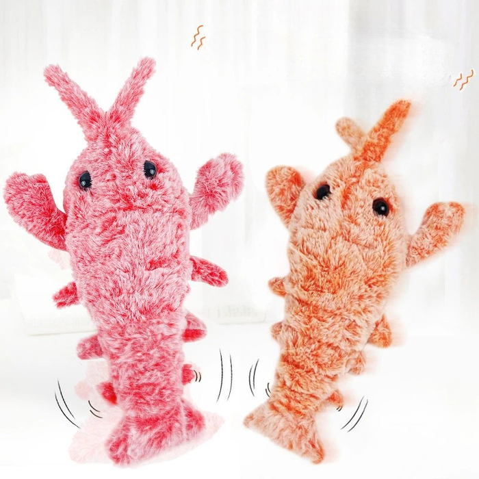 Harwelton™ Wriggling Shrimp Pet Toy, Plush and USB Rechargeable