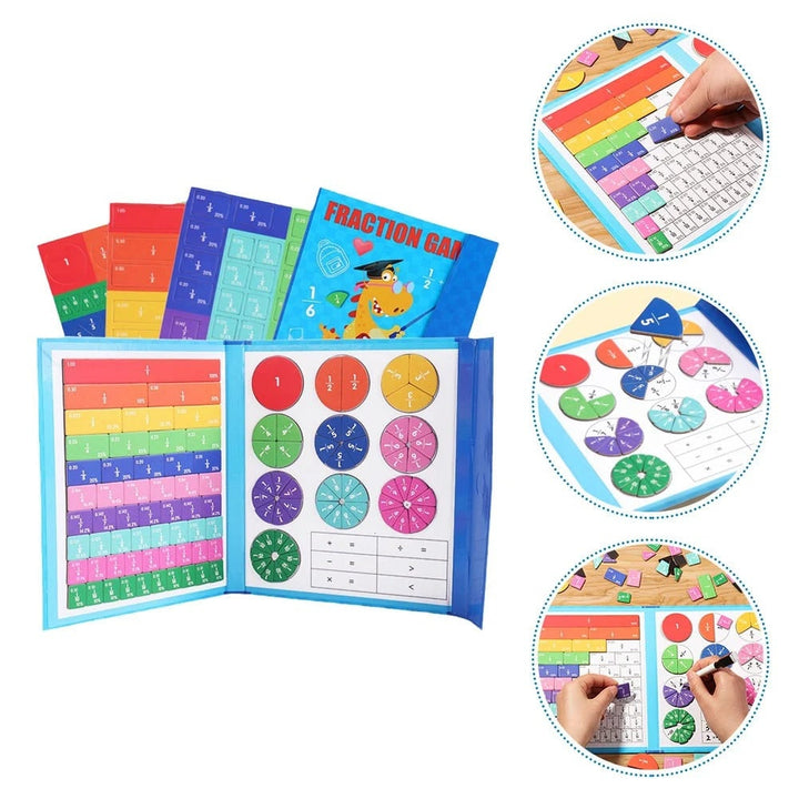Harwelton™ Magnetic Fraction Tiles and Circles with Wipe-Clean Book