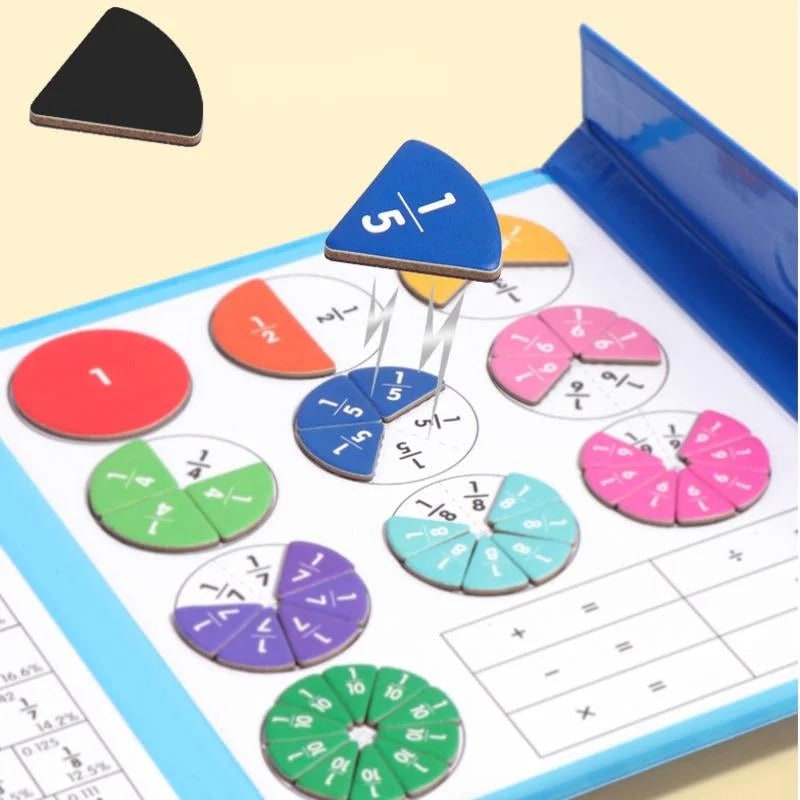 Harwelton™ Magnetic Fraction Tiles and Circles with Wipe-Clean Book