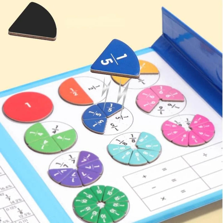 Harwelton™ Magnetic Fraction Tiles and Circles with Wipe-Clean Book