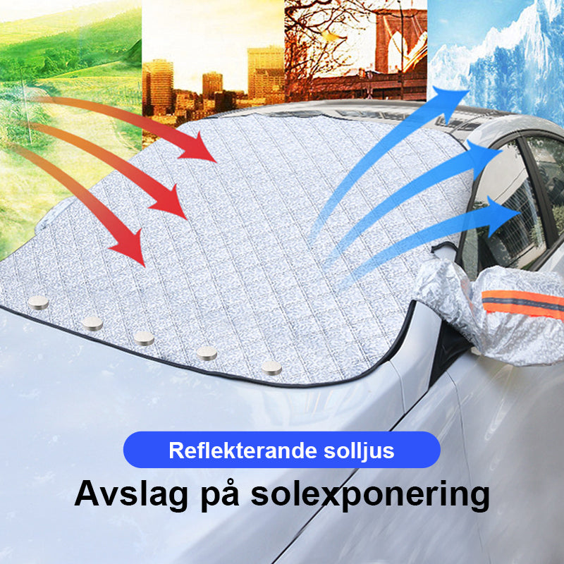 Magnetic Car Snow Cover in Aluminium Foil with Mirror Flaps