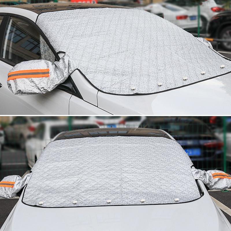 Magnetic Car Snow Cover in Aluminium Foil with Mirror Flaps