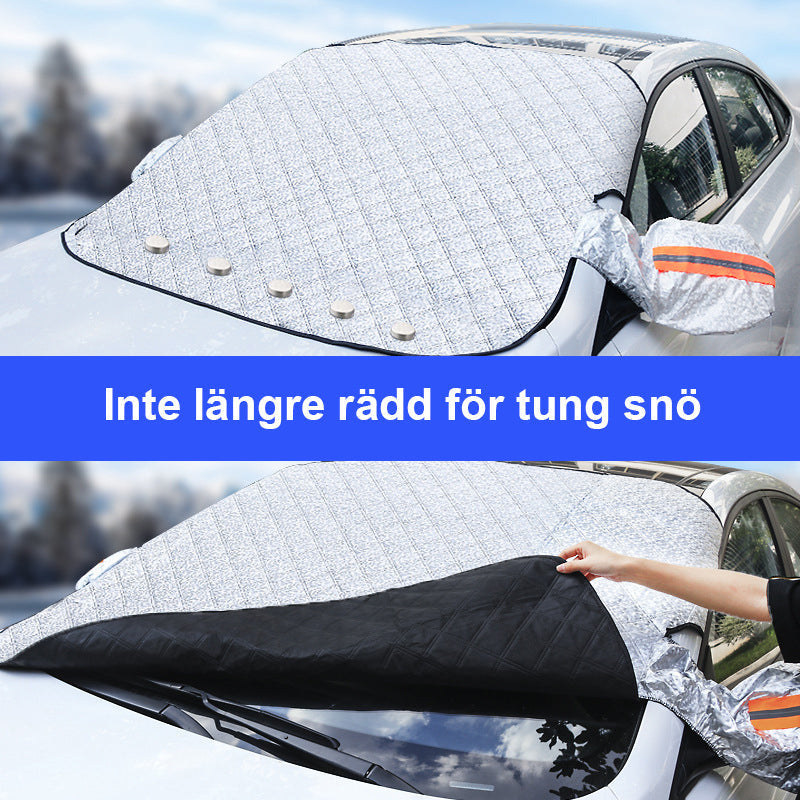 Magnetic Car Snow Cover in Aluminium Foil with Mirror Flaps