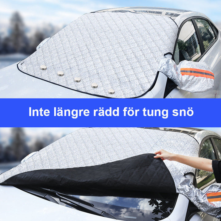 Magnetic Car Snow Cover in Aluminium Foil with Mirror Flaps