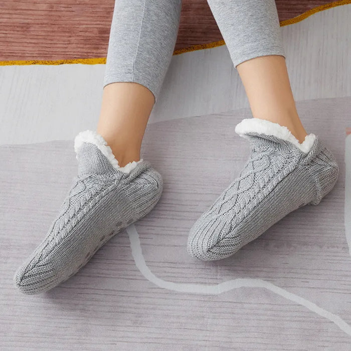Harwelton™ Knitted Cotton Winter Socks with Anti-Slip Soles