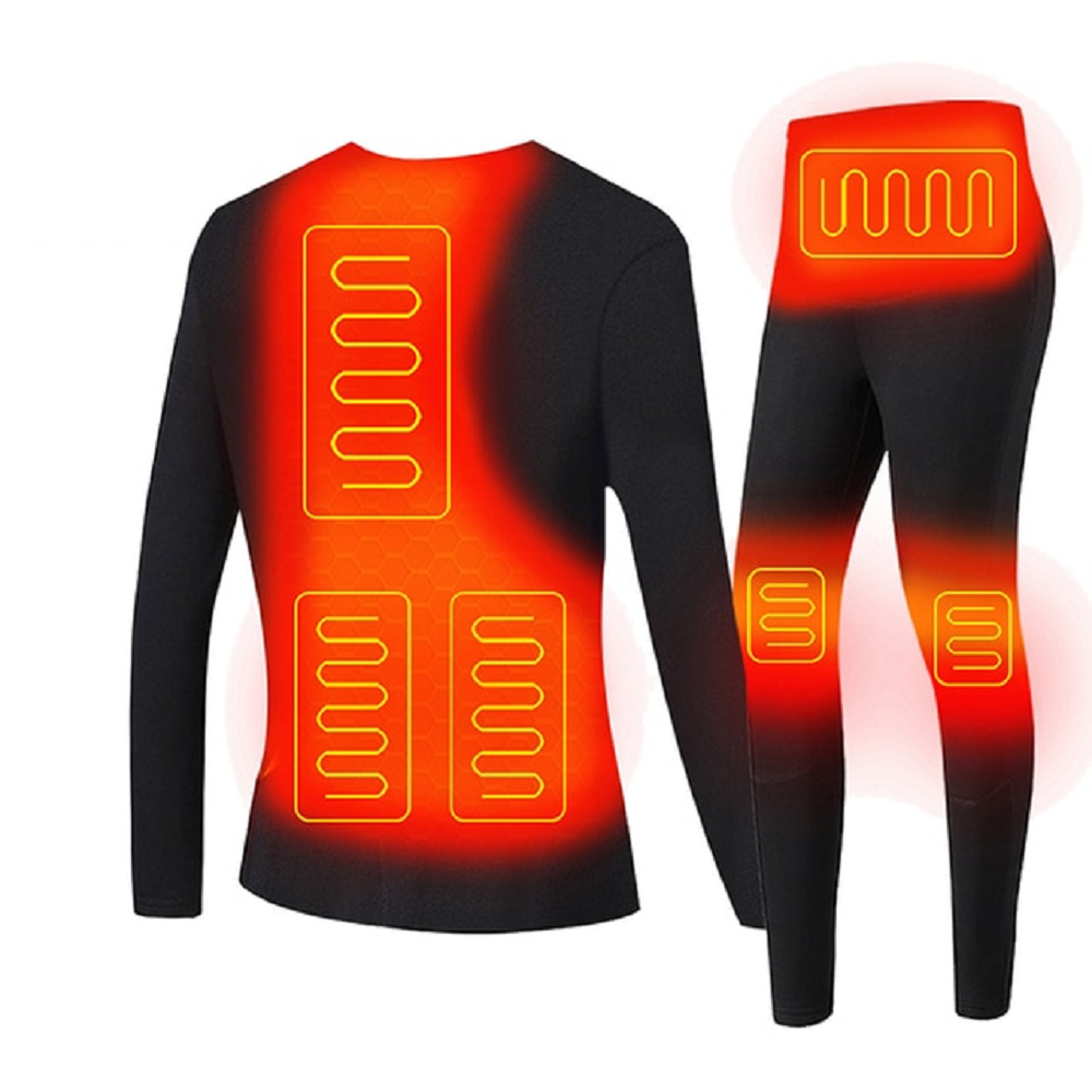 Harwelton™ USB Heated Thermal Underwear Set with Flatlock Seams
