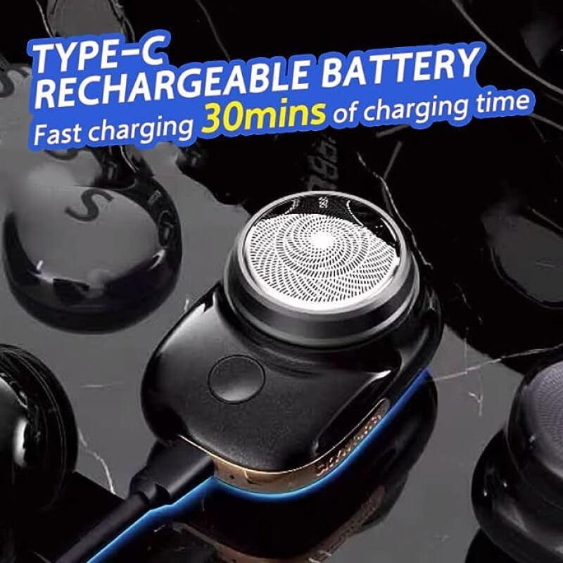 Mini Electric Shaver for Men – Waterproof, Wet and Dry Use