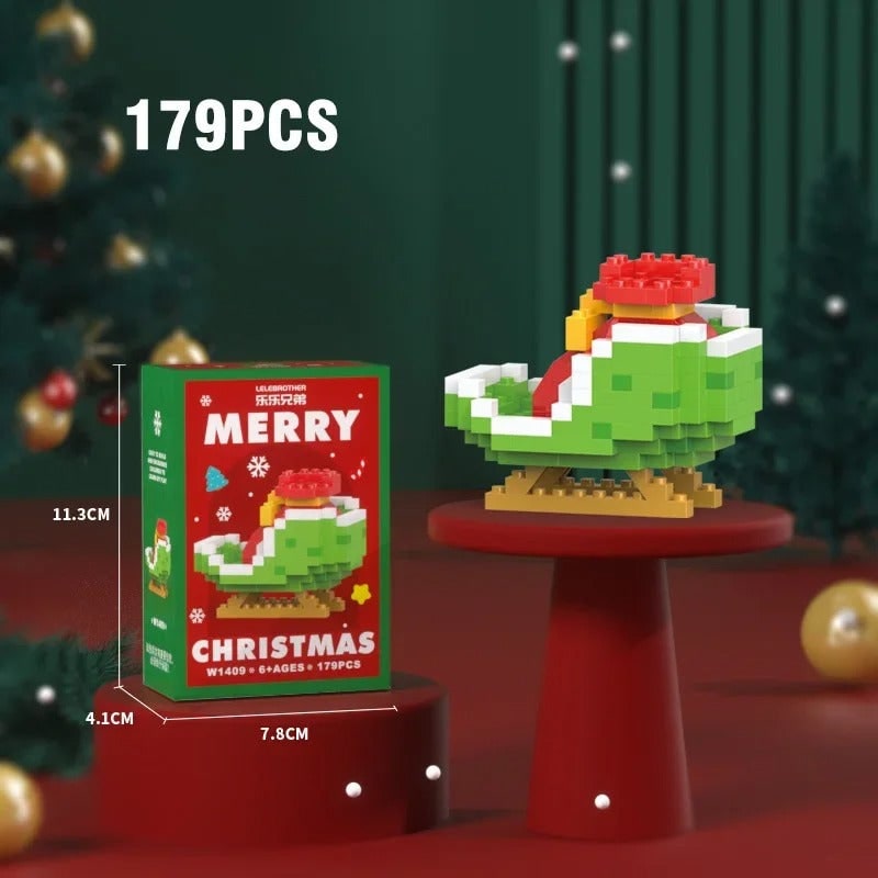 Christmas Micro Building Blocks with Festive Figures