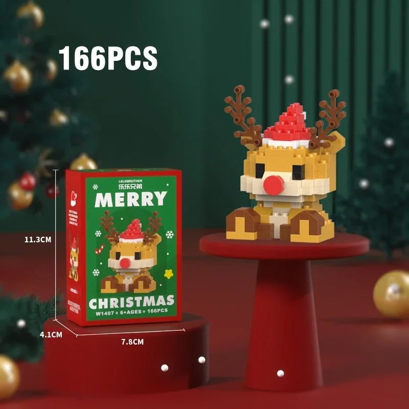 Christmas Micro Building Blocks with Festive Figures