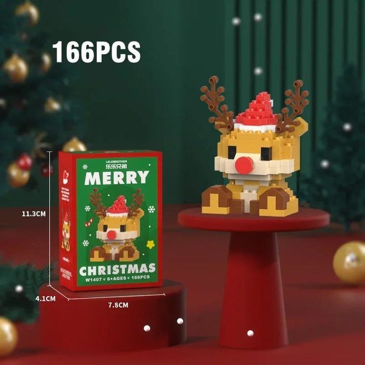 Christmas Micro Building Blocks with Festive Figures