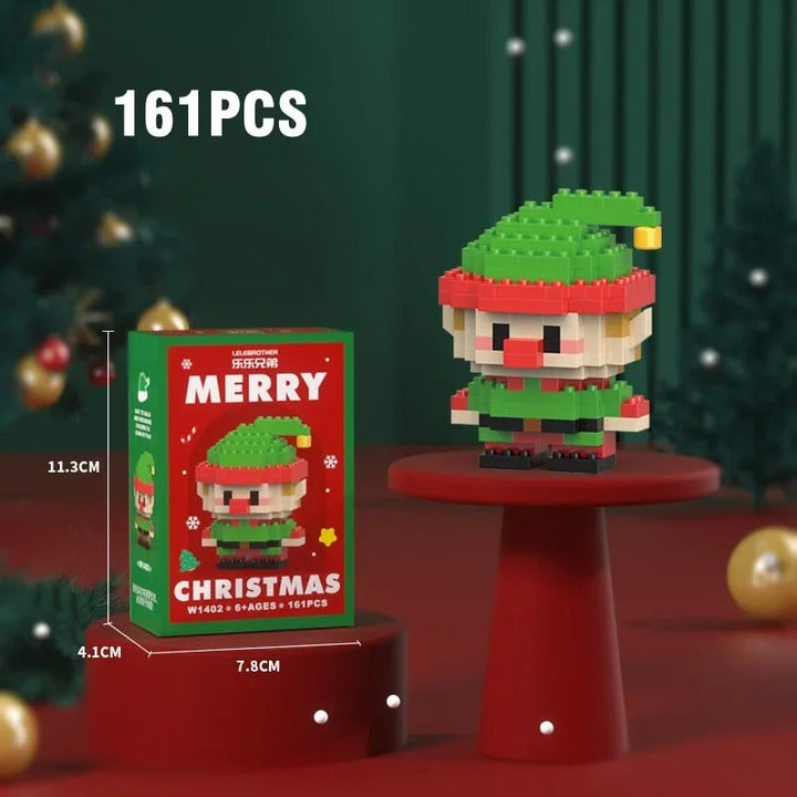 Christmas Micro Building Blocks with Festive Figures