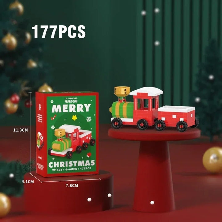 Christmas Micro Building Blocks with Festive Figures
