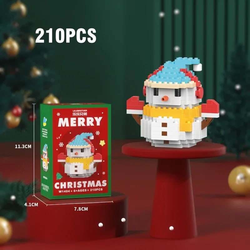 Christmas Micro Building Blocks with Festive Figures