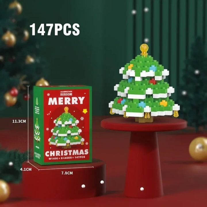 Christmas Micro Building Blocks with Festive Figures
