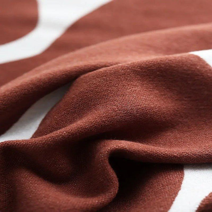 Boho Abstract Throw Blanket with Nordic-Style Design