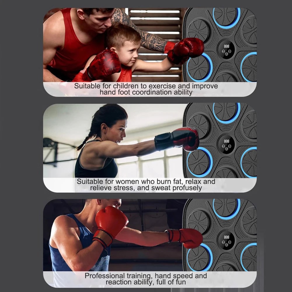 Harwelton™ Wall-Mounted Music Boxing Machine with 6 LED Pads